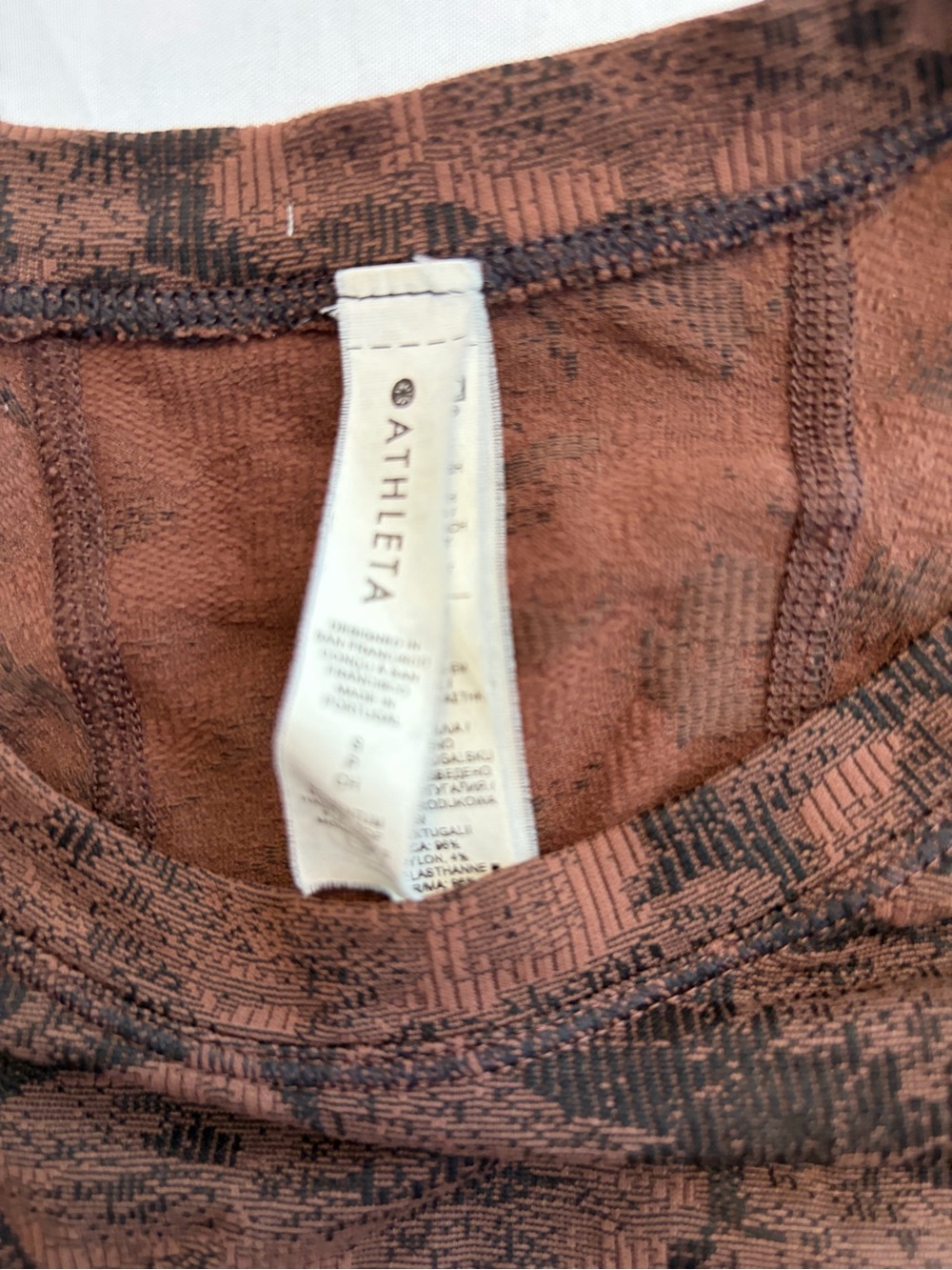 Athleta Long Sleeve Top - Brown - Size S - Picture 4 of 8